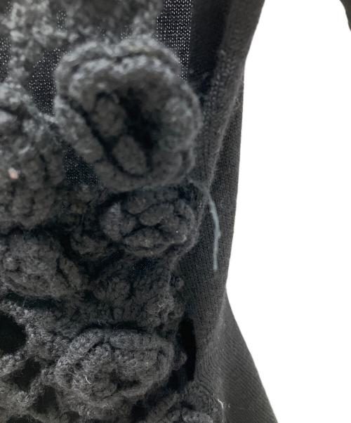 COMME des GARCONS（コムデギャルソン）COMME des GARCONS (コムデギャルソン) フラワーニットベスト ブラック サイズ:SSの古着・服飾アイテム