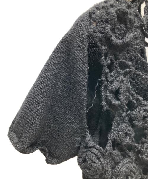 COMME des GARCONS（コムデギャルソン）COMME des GARCONS (コムデギャルソン) フラワーニットベスト ブラック サイズ:SSの古着・服飾アイテム