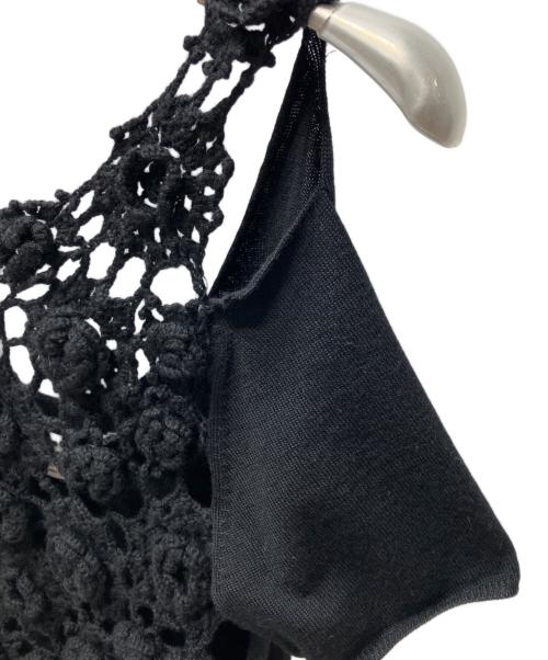 COMME des GARCONS（コムデギャルソン）COMME des GARCONS (コムデギャルソン) フラワーニットベスト ブラック サイズ:SSの古着・服飾アイテム