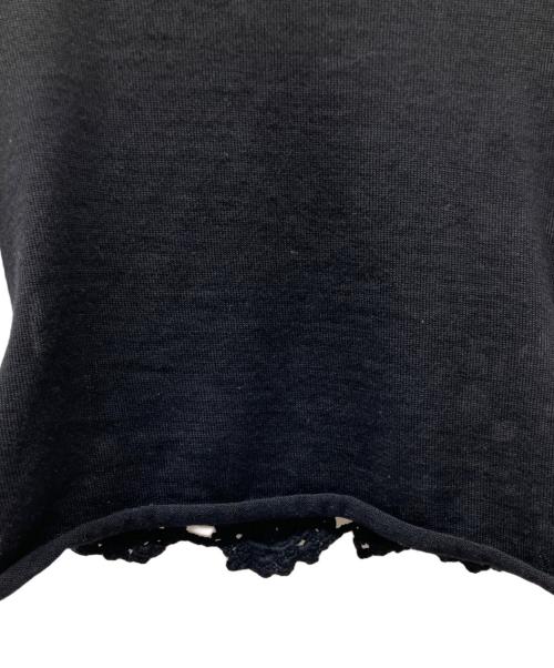 COMME des GARCONS（コムデギャルソン）COMME des GARCONS (コムデギャルソン) フラワーニットベスト ブラック サイズ:SSの古着・服飾アイテム