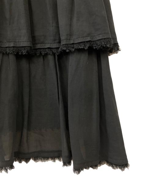 TARO HORIUCHI（タロウホリウチ）TARO HORIUCHI (タロウホリウチ) 半袖フリルワンピース ブラック サイズ:Fの古着・服飾アイテム