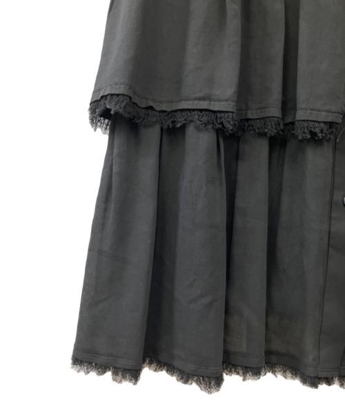 TARO HORIUCHI（タロウホリウチ）TARO HORIUCHI (タロウホリウチ) 半袖フリルワンピース ブラック サイズ:Fの古着・服飾アイテム