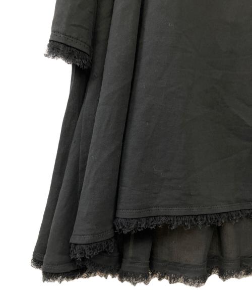 TARO HORIUCHI（タロウホリウチ）TARO HORIUCHI (タロウホリウチ) 半袖フリルワンピース ブラック サイズ:Fの古着・服飾アイテム