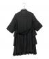 TARO HORIUCHI (タロウホリウチ) 半袖フリルワンピース ブラック サイズ:F：6000円