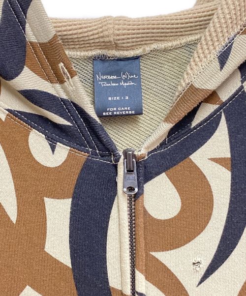 NUMBER (N)INE（ナンバーナイン）NUMBER (N)INE (ナンバーナイン) トライバルロングパーカー/04AW/GIVE期/Archive カーキ サイズ:3の古着・服飾アイテム