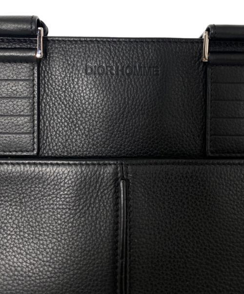 DIOR HOMME（ディオール オム）DIOR HOMME (ディオール オム) Leather Tote Bag（レザートートバッグ） ブラックの古着・服飾アイテム