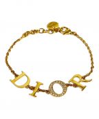 Christian Diorクリスチャン ディオール）の古着「DIORロゴブレスレット（DIOR LOGO BRACELET）」｜ゴールド