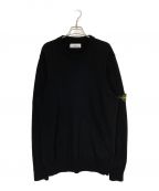 STONE ISLANDストーンアイランド）の古着「アームパッチニット」｜ブラック