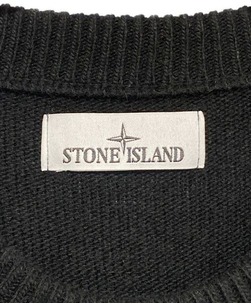 STONE ISLAND（ストーンアイランド）STONE ISLAND (ストーンアイランド) アームパッチニット ブラック サイズ:XLの古着・服飾アイテム
