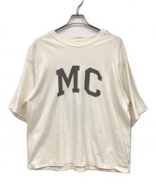 BLURHMS（ブラームス）の古着「cotton rayon 88/12 print tee」｜ベージュ