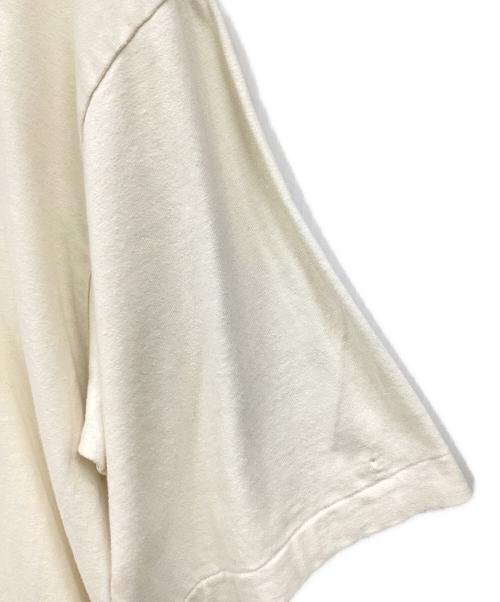 BLURHMS（ブラームス）BLURHMS (ブラームス) cotton rayon 88/12 print tee ベージュ サイズ:2の古着・服飾アイテム