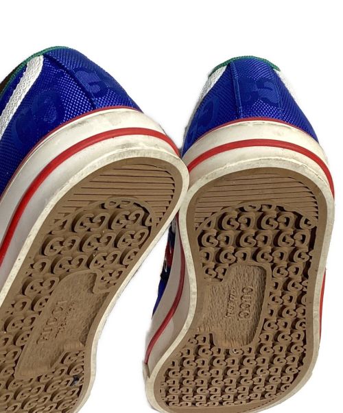 GUCCI（グッチ）GUCCI (グッチ) 1977 TENNIS WEB LINE SNERKERS（テニスウェブラインスニーカー） ブルー サイズ:38の古着・服飾アイテム
