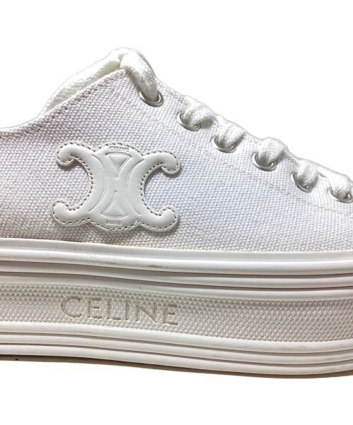 CELINE（セリーヌ）CELINE (セリーヌ) ジェーンレースアップロースニーカー ホワイト サイズ:36の古着・服飾アイテム