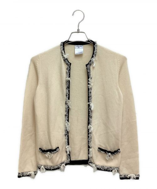 CHANEL（シャネル）CHANEL (シャネル) カシミアニットカーディガン アイボリー サイズ:34の古着・服飾アイテム
