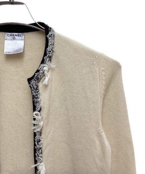 CHANEL（シャネル）CHANEL (シャネル) カシミアニットカーディガン アイボリー サイズ:34の古着・服飾アイテム