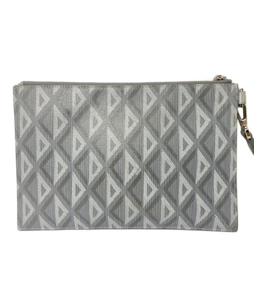 Christian Dior（クリスチャン ディオール）Christian Dior (クリスチャン ディオール) 3D Diamond Clutch bag (3Dダイアモンドクラッチバッグ) グレー サイズ:-の古着・服飾アイテム