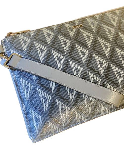Christian Dior（クリスチャン ディオール）Christian Dior (クリスチャン ディオール) 3D Diamond Clutch bag (3Dダイアモンドクラッチバッグ) グレー サイズ:-の古着・服飾アイテム