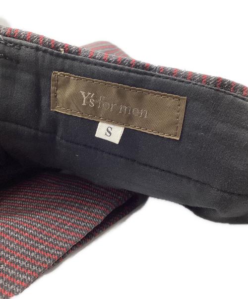 Y's for men（ワイズフォーメン）Y'S for men (ワイズフォーメン) スラックス グレー×レッド サイズ:Sの古着・服飾アイテム