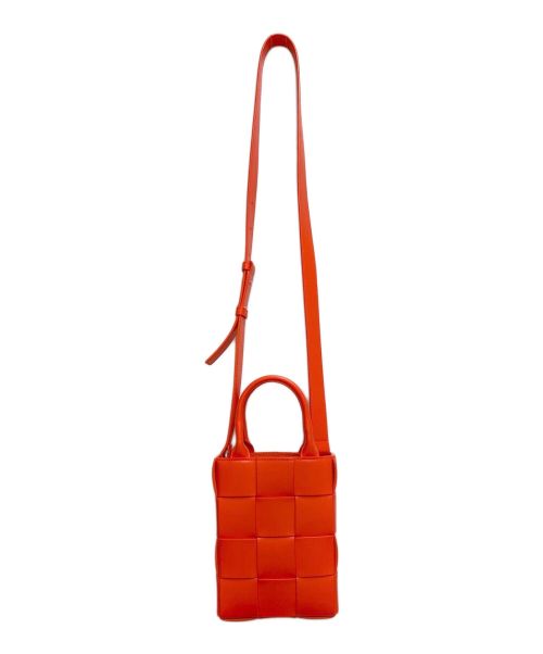 BOTTEGA VENETA（ボッテガベネタ）BOTTEGA VENETA (ボッテガベネタ) マキシイントレチャート ミニ カセット オレンジの古着・服飾アイテム