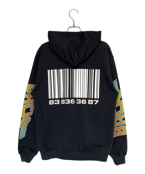 VETEMENTS（ヴェトモン）VETEMENTS (ヴェトモン) BACK TO THE FUTURE JERSEY HOODIE ブラック サイズ:XSの古着・服飾アイテム