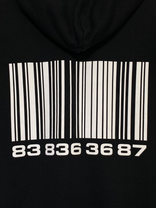 VETEMENTS（ヴェトモン）VETEMENTS (ヴェトモン) BACK TO THE FUTURE JERSEY HOODIE ブラック サイズ:XSの古着・服飾アイテム