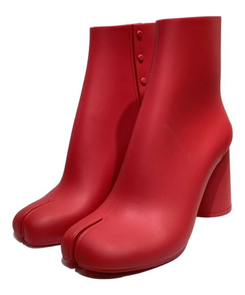 Maison Margiela（メゾンマルジェラ）Maison Margiela (メゾンマルジェラ) ラバー足袋ブーツ　（RUBBER TABI BOOTS） レッド サイズ:38 未使用品の古着・服飾アイテム