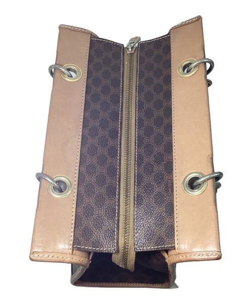 CELINE（セリーヌ）CELINE (セリーヌ) マカダム総柄ハンドバッグ ブラウンの古着・服飾アイテム