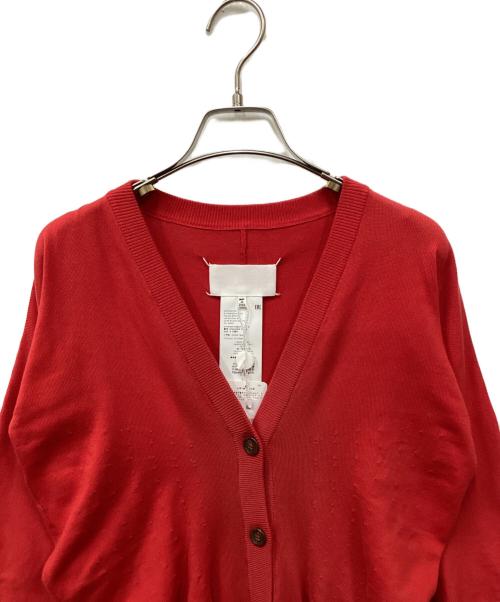 Maison Margiela（メゾンマルジェラ）Maison Margiela (メゾンマルジェラ) ドレープニットカーディガン レッド サイズ:Sの古着・服飾アイテム