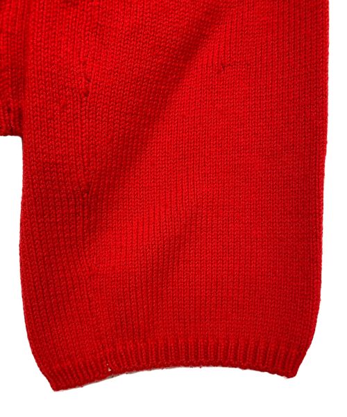 RAF SIMONS（ラフシモンズ）RAF SIMONS (ラフシモンズ) Virgin Wool Oversized RS Sweater レッド サイズ:Sの古着・服飾アイテム