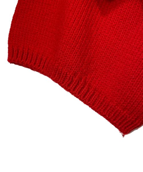 RAF SIMONS（ラフシモンズ）RAF SIMONS (ラフシモンズ) Virgin Wool Oversized RS Sweater レッド サイズ:Sの古着・服飾アイテム