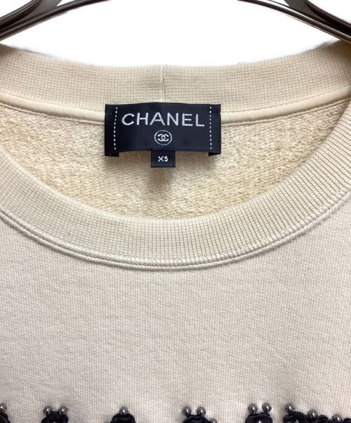CHANEL（シャネル）CHANEL (シャネル) CAMBON装飾スウェット ベージュ サイズ:XSの古着・服飾アイテム