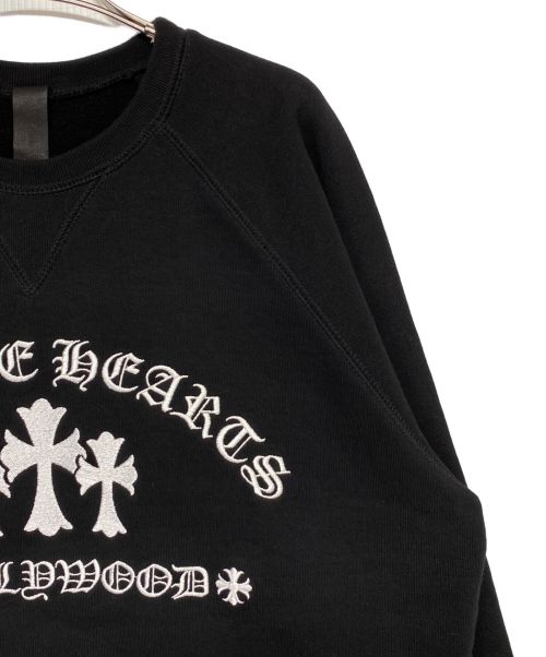 CHROME HEARTS（クロムハーツ）CHROME HEARTS (クロムハーツ) Cemetery Cross Crewneck Sweat ブラック サイズ:Lの古着・服飾アイテム