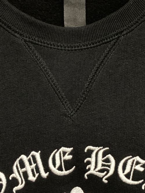 CHROME HEARTS（クロムハーツ）CHROME HEARTS (クロムハーツ) Cemetery Cross Crewneck Sweat ブラック サイズ:Lの古着・服飾アイテム