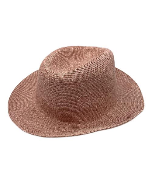 kijima takayuki（キジマタカユキ）kijima takayuki (キジマタカユキ) PAPER BRAID SOFT HAT ライトピンク サイズ:1の古着・服飾アイテム