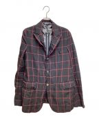 BLACK COMME des GARCONSブラックコムデギャルソン）の古着「23AW バックジップチェックジャケット」｜ブラック