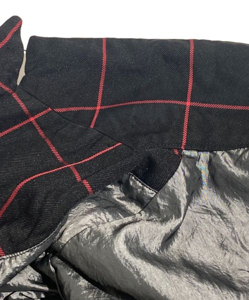 BLACK COMME des GARCONS（ブラックコムデギャルソン）BLACK COMME des GARCONS (ブラック コムデギャルソン) 23AW バックジップチェックジャケット ブラック サイズ:Lの古着・服飾アイテム