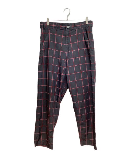 BLACK COMME des GARCONS（ブラックコムデギャルソン）BLACK COMME des GARCONS (ブラック コムデギャルソン) 23AW チェックパンツ ブラック サイズ:Mの古着・服飾アイテム