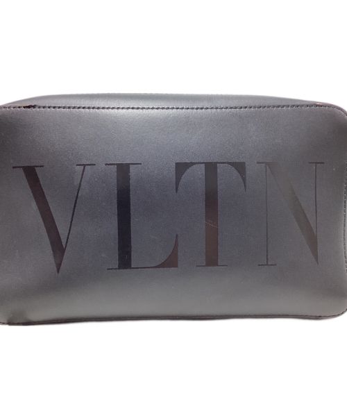VALENTINO（ヴァレンティノ）VALENTINO (ヴァレンティノ) ロゴショルダーバッグ ブラックの古着・服飾アイテム