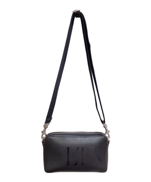 VALENTINO（ヴァレンティノ）VALENTINO (ヴァレンティノ) ロゴショルダーバッグ ブラックの古着・服飾アイテム