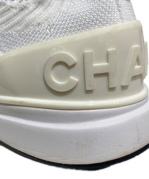 CHANEL（シャネル）CHANEL (シャネル) ココマーク　ニットスニーカー ホワイト サイズ:38の古着・服飾アイテム