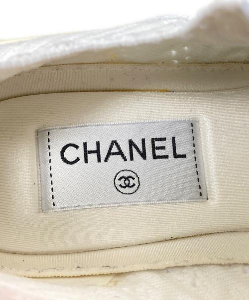 CHANEL（シャネル）CHANEL (シャネル) ココマーク　ニットスニーカー ホワイト サイズ:38の古着・服飾アイテム