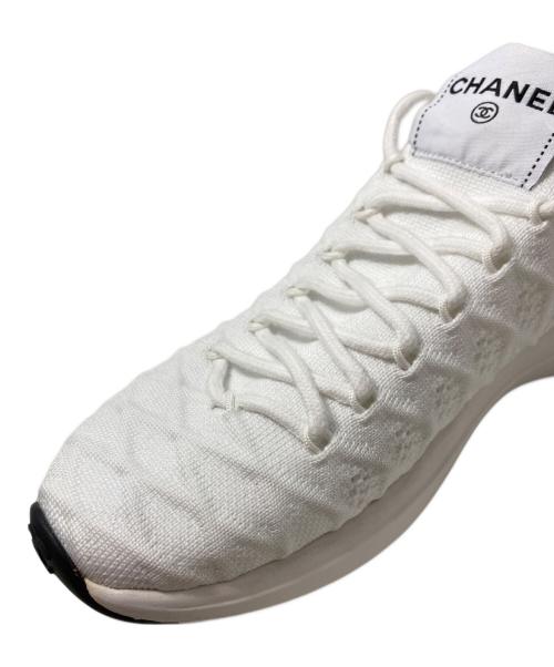CHANEL（シャネル）CHANEL (シャネル) ココマーク　ニットスニーカー ホワイト サイズ:38の古着・服飾アイテム