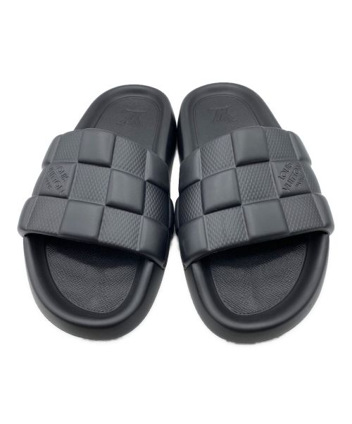 LOUIS VUITTON（ルイ ヴィトン）LOUIS VUITTON (ルイ ヴィトン) シルエット・ライン サンダル ブラック サイズ:SIZE 5の古着・服飾アイテム