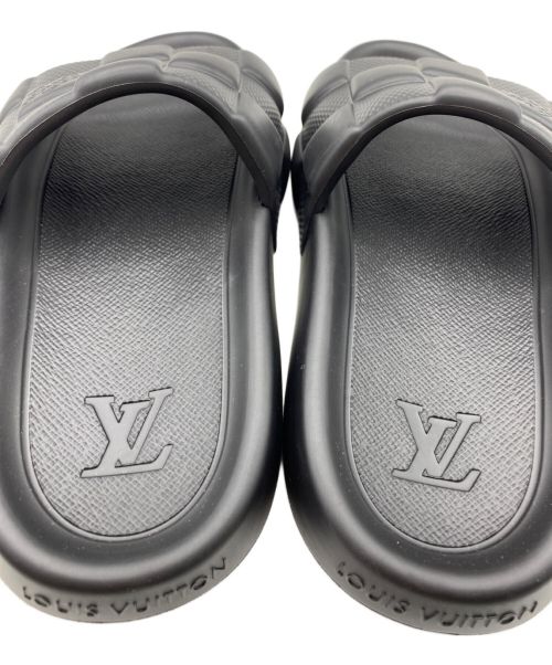 LOUIS VUITTON（ルイ ヴィトン）LOUIS VUITTON (ルイ ヴィトン) シルエット・ライン サンダル ブラック サイズ:SIZE 5の古着・服飾アイテム