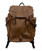 COACHコーチ）の古着「レザーバックパック」｜ブラウン