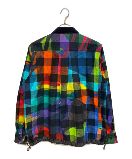 sacai（サカイ）sacai (サカイ) KAWS (カウズ) Plaid Shirt CAMOUFLAGE マルチカラー サイズ:2の古着・服飾アイテム