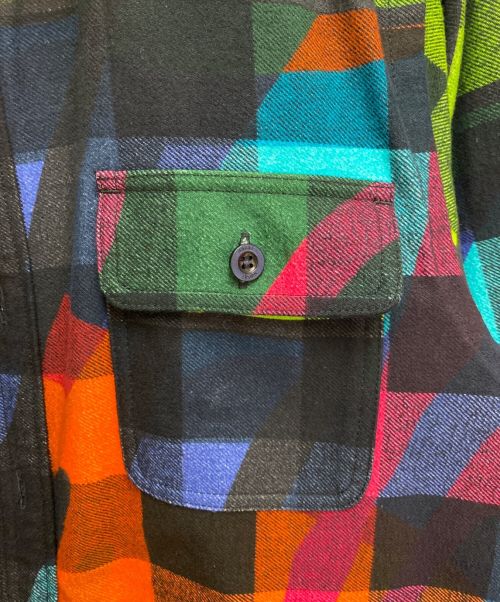 sacai（サカイ）sacai (サカイ) KAWS (カウズ) Plaid Shirt CAMOUFLAGE マルチカラー サイズ:2の古着・服飾アイテム