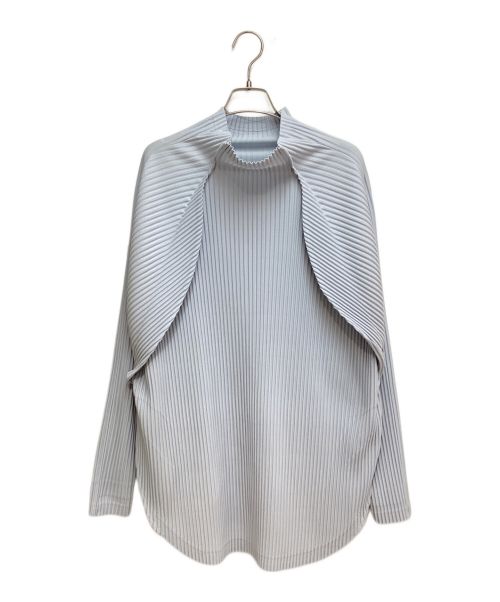 HOMME PLISSE ISSEY MIYAKE（オム プリッセ イッセイ ミヤケ）HOMME PLISSE ISSEY MIYAKE (オムプリッセ イッセイ ミヤケ) 23SS vase プルオーバーシャツ グレー サイズ:3の古着・服飾アイテム
