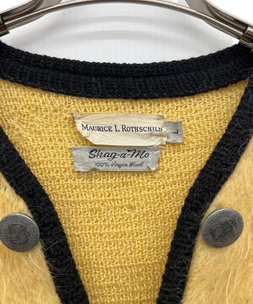 MAURICE L ROTHSCHILD（モーリス エル ロスチャイルド）MAURICE L ROTHSCHILD (モーリス エル ロスチャイルド) モヘアカーディガン オレンジ サイズ:Lの古着・服飾アイテム