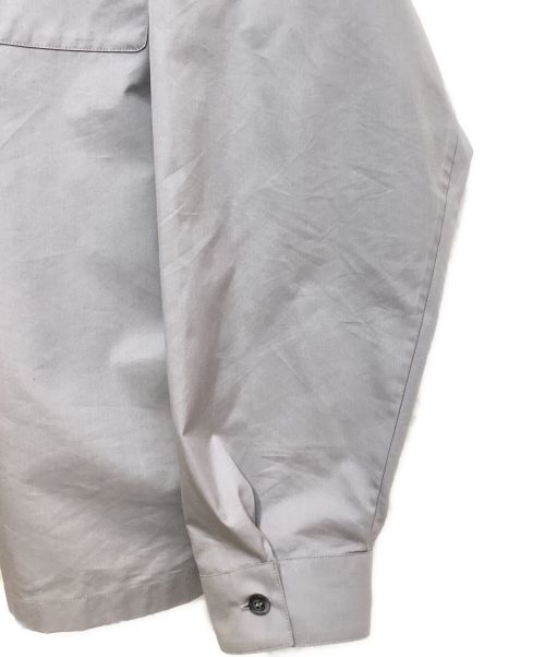PRADA（プラダ）PRADA (プラダ) Triangle Patch Shirt（トライアングルパッチシャツ） グレー サイズ:Lの古着・服飾アイテム